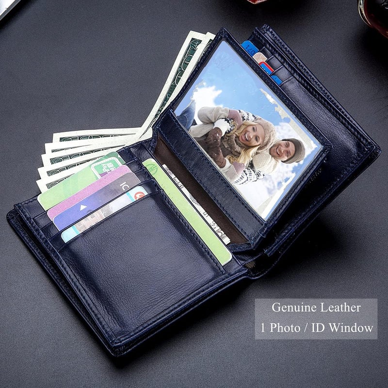 BULLCAPTAIN Large Capacity Genuine Leather Bifold Wallet/Credit Card Holder for Men with 15 Card Slots QB-027 - Image 3