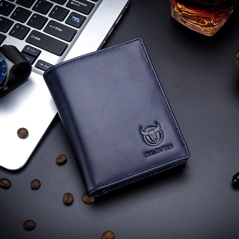 BULLCAPTAIN Large Capacity Genuine Leather Bifold Wallet/Credit Card Holder for Men with 15 Card Slots QB-027 - Image 2