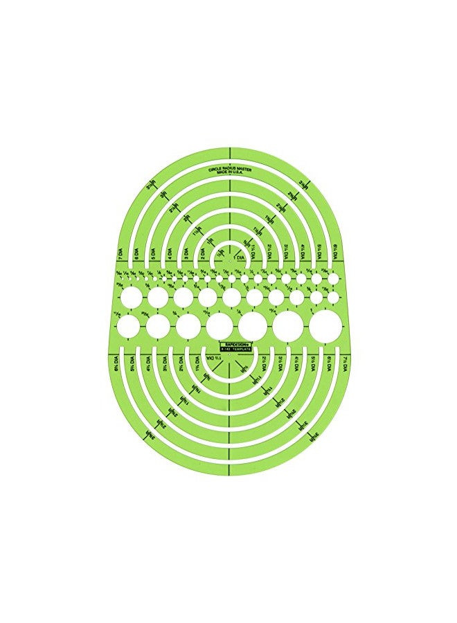 Rapidesign Circle Radius Master Template, 1 Each (R142) - Image 1