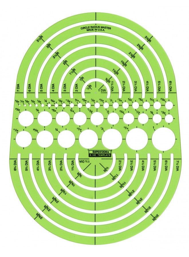 Rapidesign Circle Radius Master Template, 1 Each (R142) - Image 2