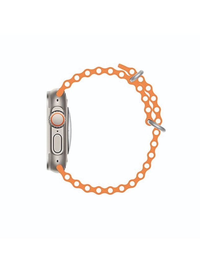 Max & Max - Ultra Smart watch Wireless Charging, Full Touch Screen, Bluetooth 5.1, Waterproof Heart Rate,  Compatible with Android and Apple Devices - Orange - Image 1
