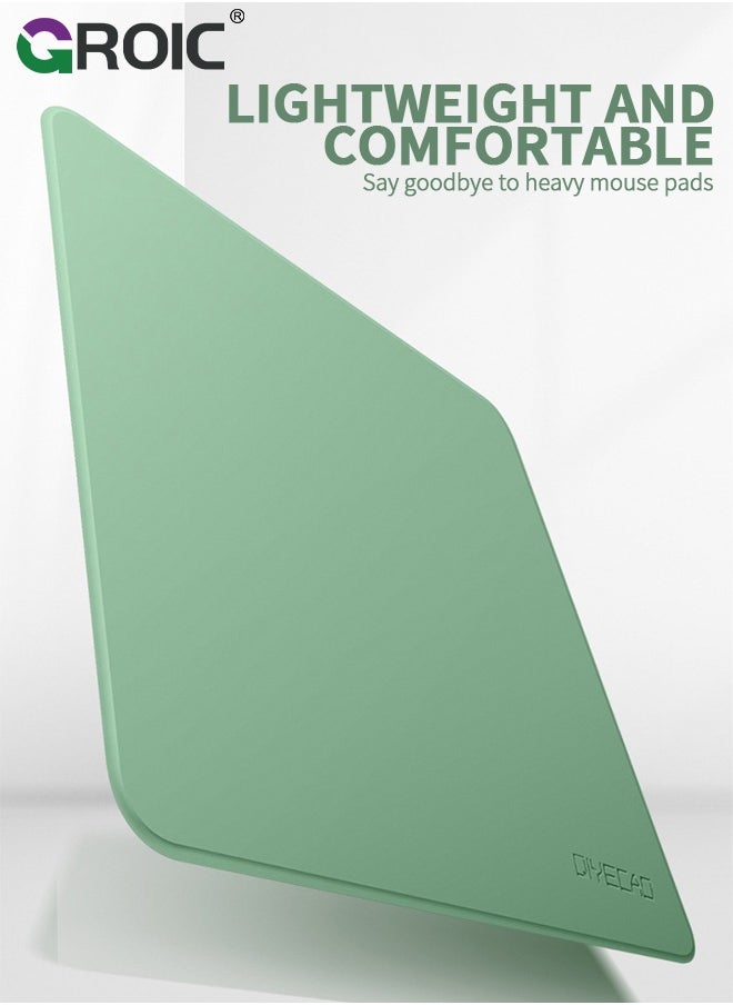 GROIC Green Square Mouse Pad, Non-Slip Mouse Mat with Premium Stitched Edge, Waterproof Thickened PVC Leather Mouse Pad for Office Work/Home/Decor  - Image 5