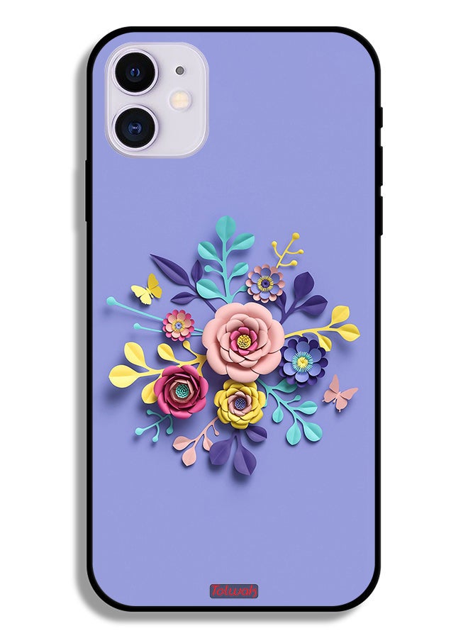Tolwak Apple iPhone 12 mini Protective Case Flowers Art - Image 2