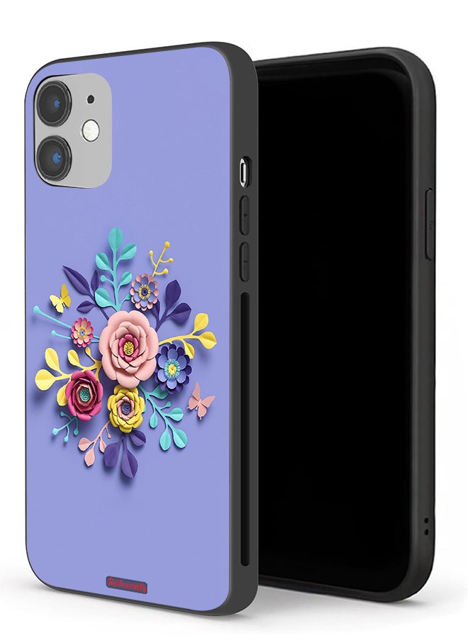 Tolwak Apple iPhone 12 mini Protective Case Flowers Art - Image 1
