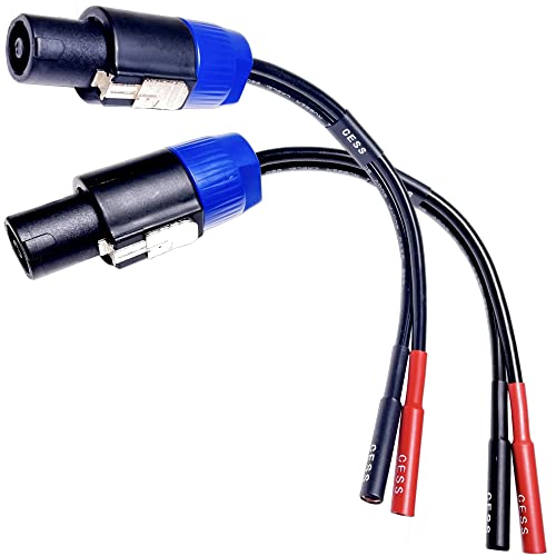 CNCESS Speakon Plug to Banana Female Jack Speaker Adapter, 12AWG 680 Strand Tinned Copper, 2-Channel - Image 5