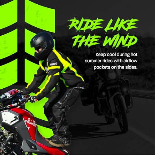 HWK Motorcycle Pants for Men and Women with Water Resistant Cordura Textile Fabric for Enduro Motocross Motorbike Riding & Impact Armor, Dual Sport Motorcycle Pants with 36"-38" Waist, 30" Inseam - Image 4