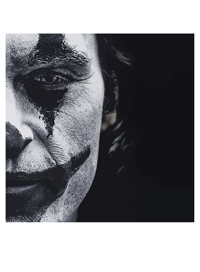 RYN Joker Themed Wall Art Black/White 30x30cm - Image 1