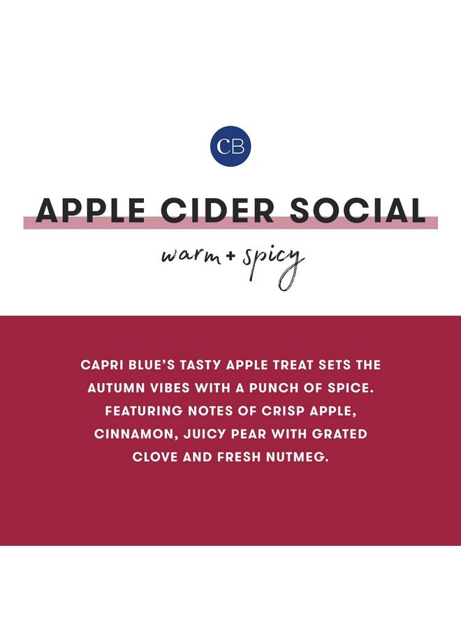 Capri Blue - Glimmer Reed Diffuser Set - Includes Diffuser Sticks, Apple Cider Social Diffuser Oil, And Glass Oil Diffuser Bottle - Cranberry Red & Gold Diffusers For Home Decor (8 Fl Oz) - Image 1