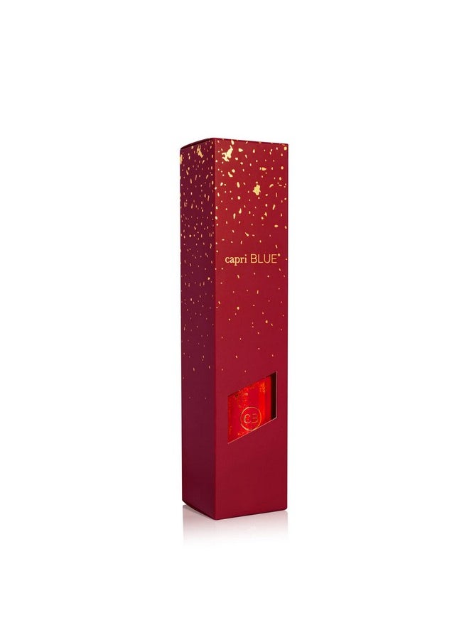 Capri Blue - Glimmer Reed Diffuser Set - Includes Diffuser Sticks, Apple Cider Social Diffuser Oil, And Glass Oil Diffuser Bottle - Cranberry Red & Gold Diffusers For Home Decor (8 Fl Oz) - Image 1