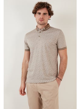 Buratti Cotton Blended Patterned Slim Fit Polo T Shirt Men's Polo T Shirt 646B3280  - Image 1
