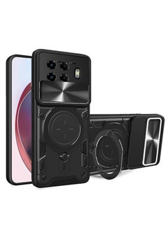Compatible with Tecno Spark 20 Pro Plus Phone Case with Camera Lens Slide Cover, Magnetic Stand Lens Protection Phone Case is compatible with Tecno Spark 20 Pro Plus