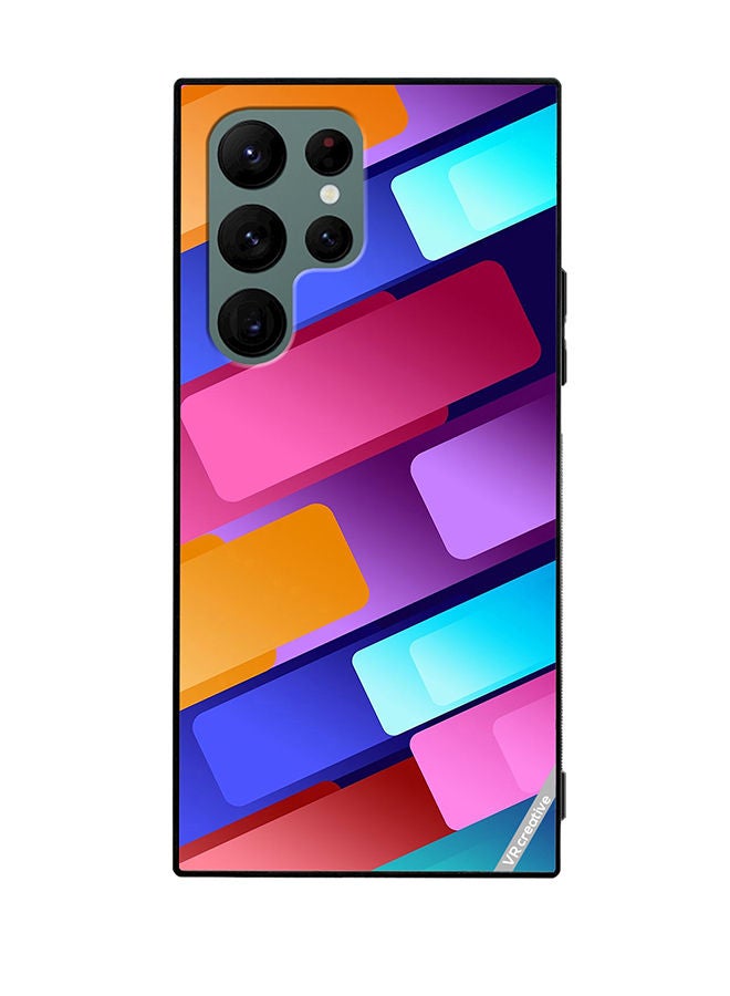 VR CREATIVE Protective Case Cover For Samsung Galaxy S22 Ultra 5G Abstract Design Multicolour - Image 1