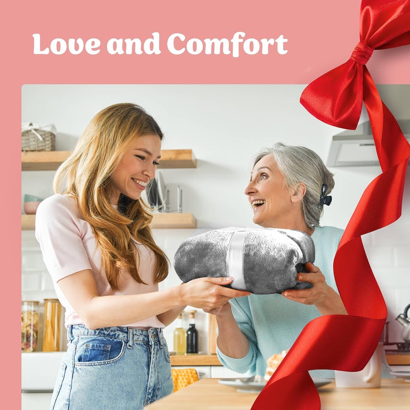 ButterTree هدايا لأمي بطانية لأمي هدايا عيد الميلاد لأمي من ابنة الأم هدايا عيد ميلاد هدية لأمي من الابن الحاضر أنا أحبك أمي بطانية رمي بطانية 65 "" "؟ 50 "" (رمادي) - Image 2