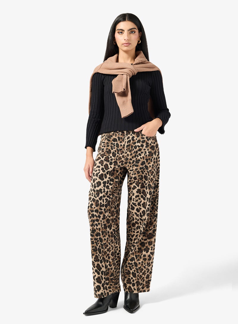 ايلا بلوزة مضلعة محبوكة - Image 4