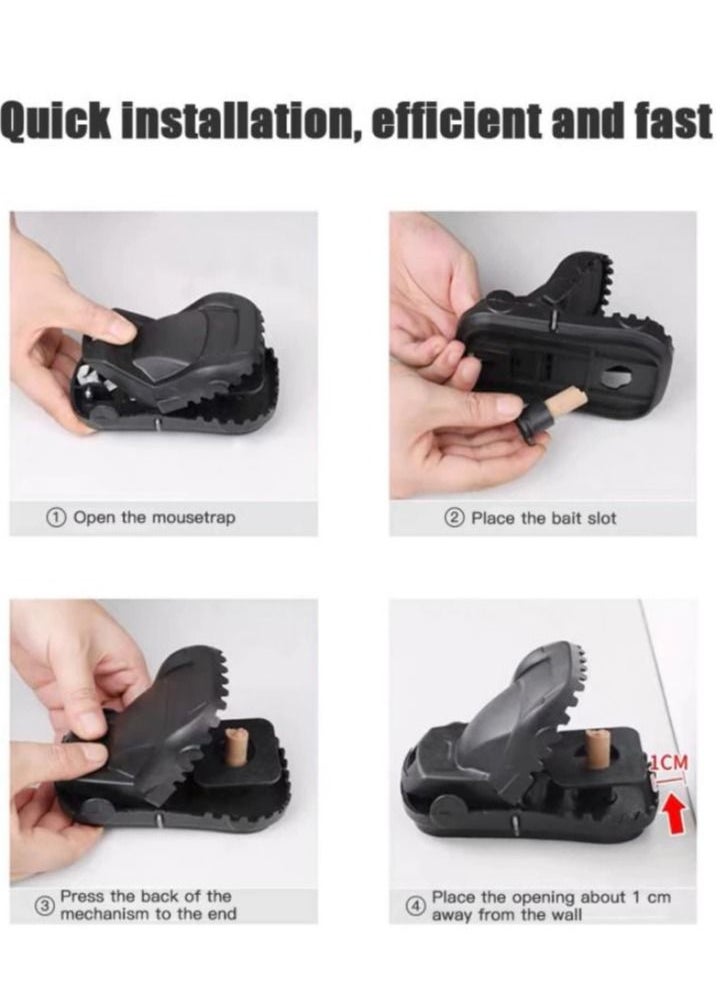 Generic 4 Piece Reusable Plastic Mouse Trap Black  - Image 4
