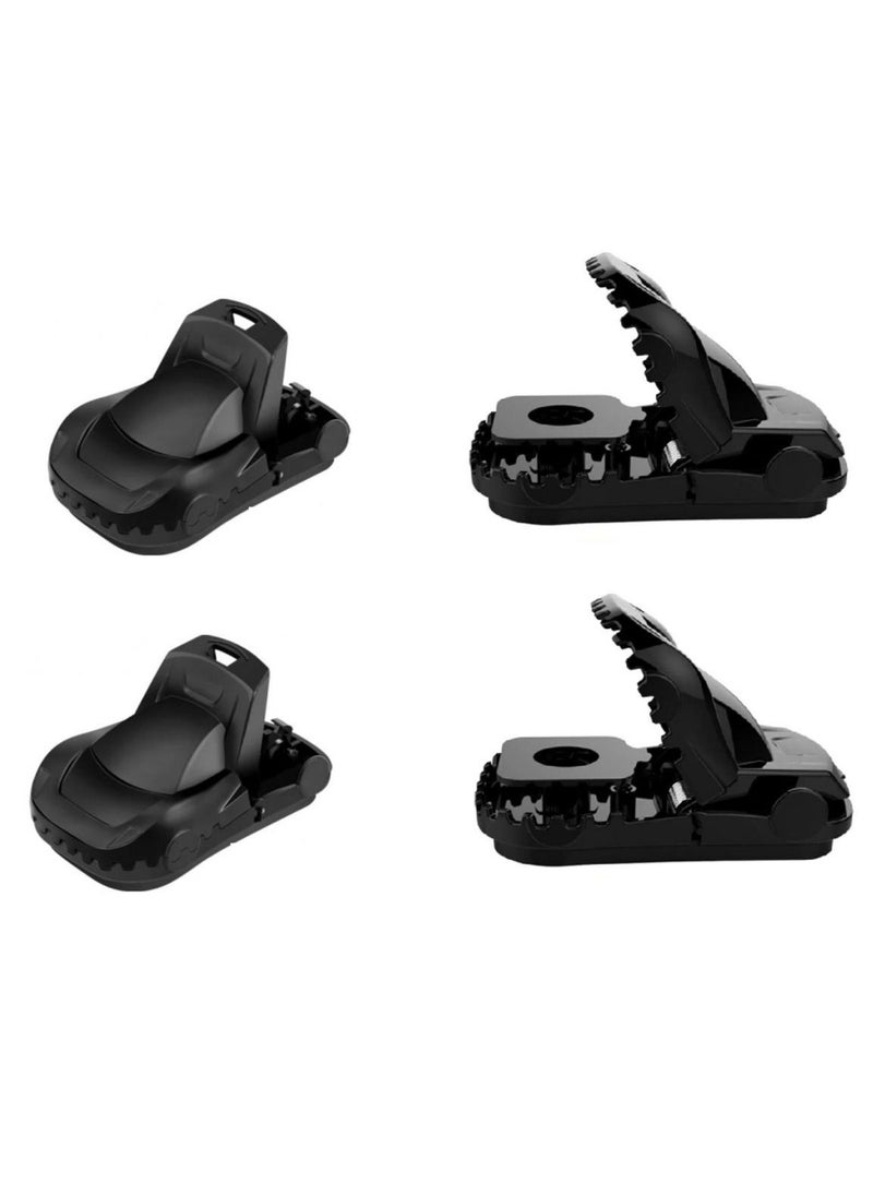 Generic 4 Piece Reusable Plastic Mouse Trap Black  - Image 1