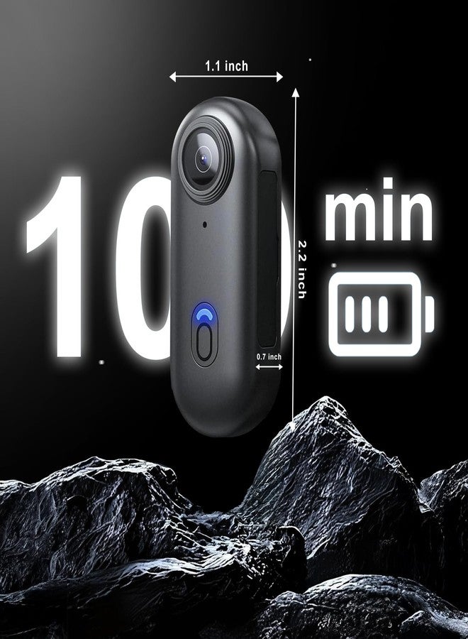 NUISK 4K Thumb Action Camera | 128G Sports Camera for POV Photoshooting: Waterproof Sports Camera The Size of a Thumb Suitable for Running Cycling Swimming Hiking Adventure Etc (Black) - Image 5