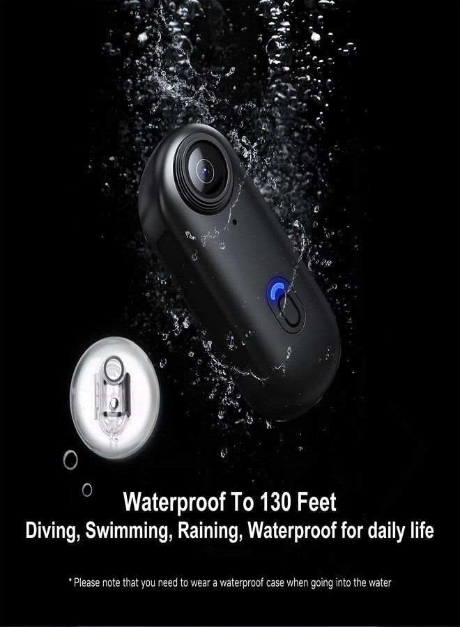 NUISK 4K Thumb Action Camera | 128G Sports Camera for POV Photoshooting: Waterproof Sports Camera The Size of a Thumb Suitable for Running Cycling Swimming Hiking Adventure Etc (Black) - Image 4