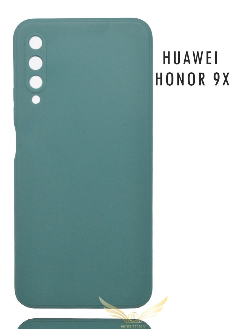 BORTONY Honor 9X Cover Liquid Silicone Protective Case  With Camera Protection - Image 1