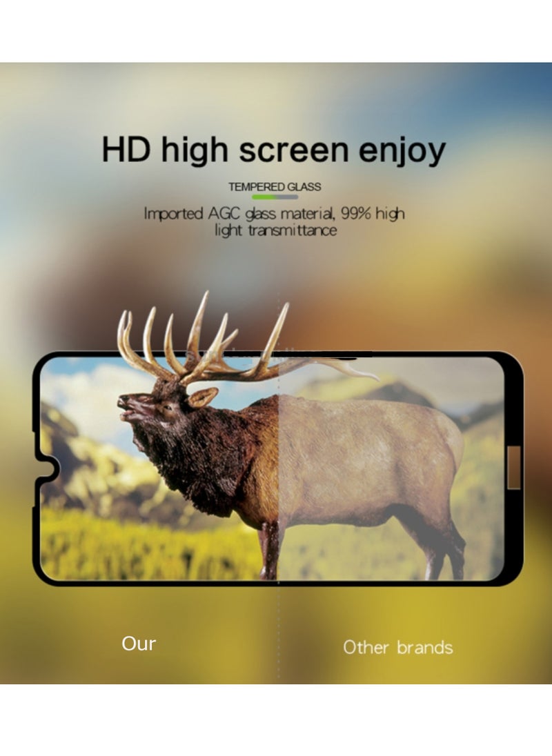 تيمبرد غلاس - واقي شاشة من الزجاج المقوى متوافق مع هاتف Huawei Honor 8X Max، تغطية كاملة فائقة الوضوح ومضادة للخدش، تركيب خالٍ من الفقاعات - Image 1