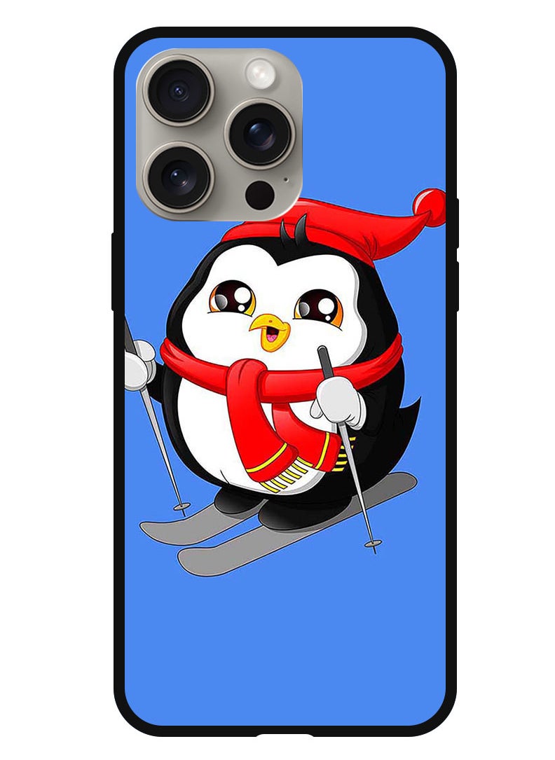 Theodor - Protective Case Anti Scratch Shock Proof Bumper Cover For iPhone 15 Pro Max Skating Penguin - Image 1