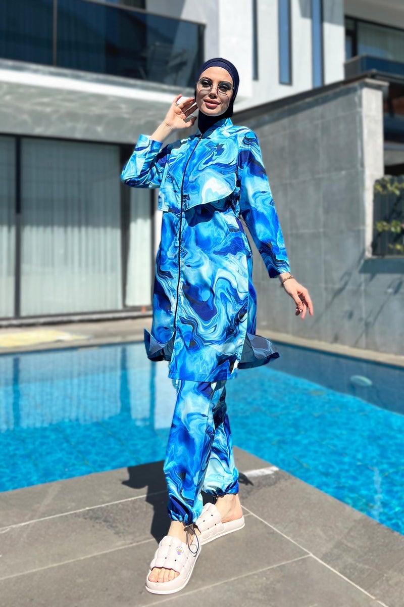 Remsa Mayo Remsa Swimsuit Front Covered Parachute Fully Covered Hijab Swimsuit R070 Nil  - Image 2