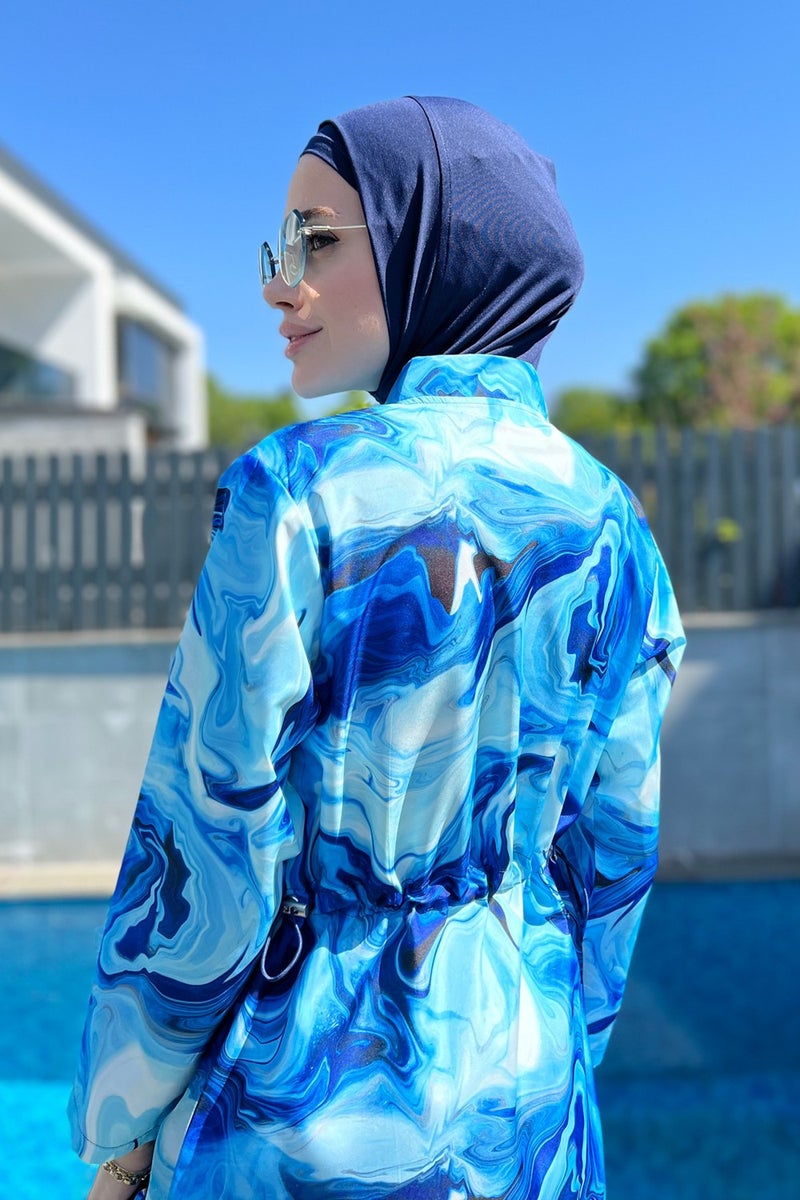 Remsa Mayo Remsa Swimsuit Front Covered Parachute Fully Covered Hijab Swimsuit R070 Nil  - Image 4