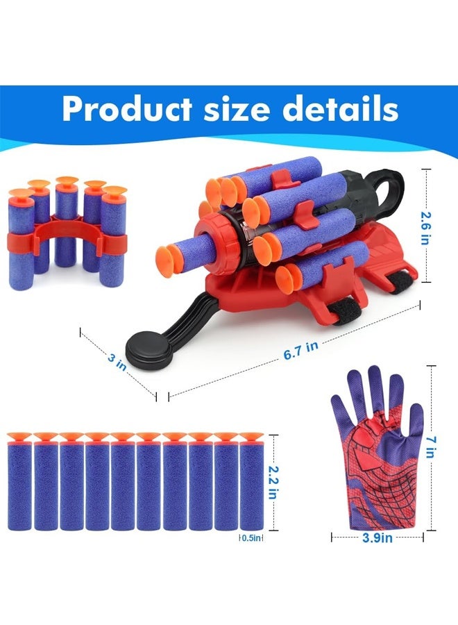 ألعاب إطلاق شبكة العنكبوت مع قفازات، مجموعة ألعاب إطلاق المعصم، ألعاب لعب دور الأبطال الخارقين للأطفال، هدية لأعياد الميلاد والهالوين والتنكر - Image 3