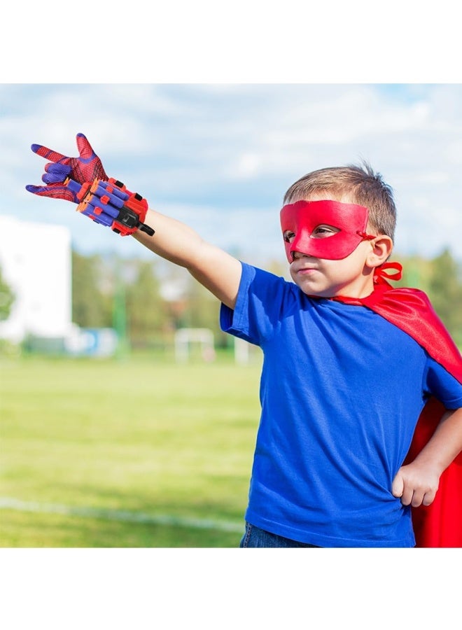 ألعاب إطلاق شبكة العنكبوت مع قفازات، مجموعة ألعاب إطلاق المعصم، ألعاب لعب دور الأبطال الخارقين للأطفال، هدية لأعياد الميلاد والهالوين والتنكر - Image 2