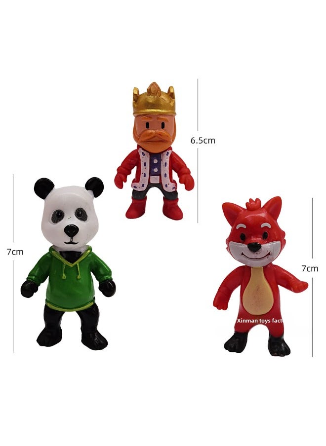 Generic - 16-piece Set 400g Clumsy Guys Game Figurines Surrounding Baking Ornaments Action Figures Toy Model-Color:02 8 Pack 6.5-7cm(OPP Bag) 180g - Image 1