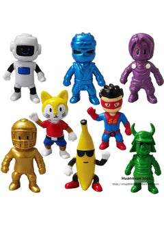 16-piece Set 400g Clumsy Guys Game Figurines Surrounding Baking Ornaments Action Figures Toy Model-Color:02 8 Pack 6.5-7cm(OPP Bag) 180g