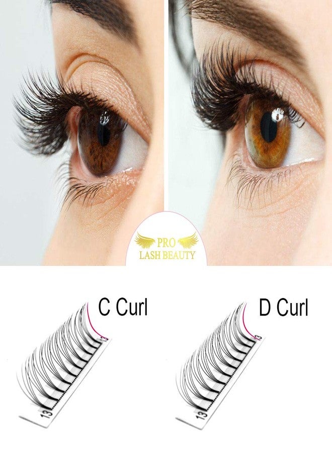 PRO LASHBEAUTY Premade Volume Eyelash Extensions 4D-C-0.07-11 Short Stem Premade Fans Eyelash Extensions 9 to 20 mm Volume Lash Extensions .07 .10 Pre made Lash Fans C D Curl (4D-C-0.07,11mm) - Image 4
