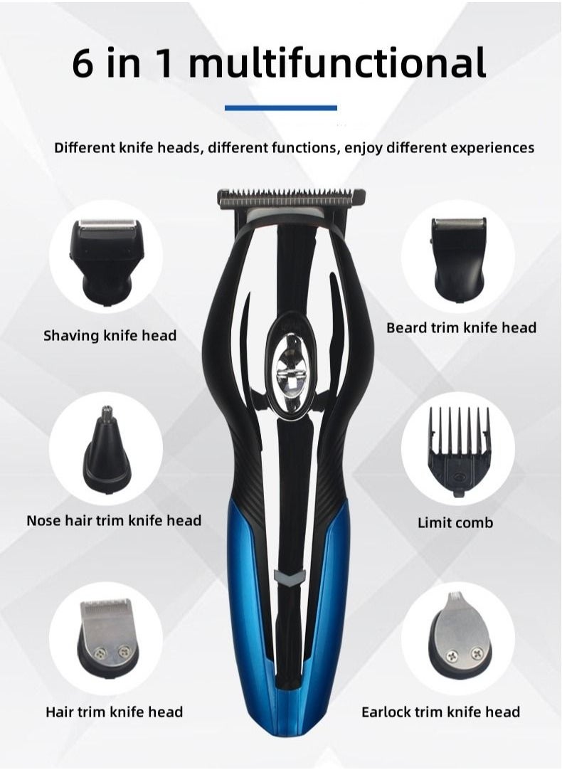 Ru syanl 6 In 1 Multifunctional Hair Clipper Professional Electric Nose Hair Beard Earlock Trimmer for Men  - Image 3
