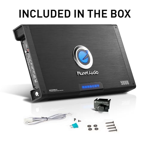 Planet Audio AC2600.2 Anarchy Series 2 Channel Class A/B Car Amplifier - 2600 High Output, 2-8 Ohm Stable, High/Low Level Inputs, High/Low Pass Crossover, Full Range, Hook Up to Subwoofer for Bass - Image 5