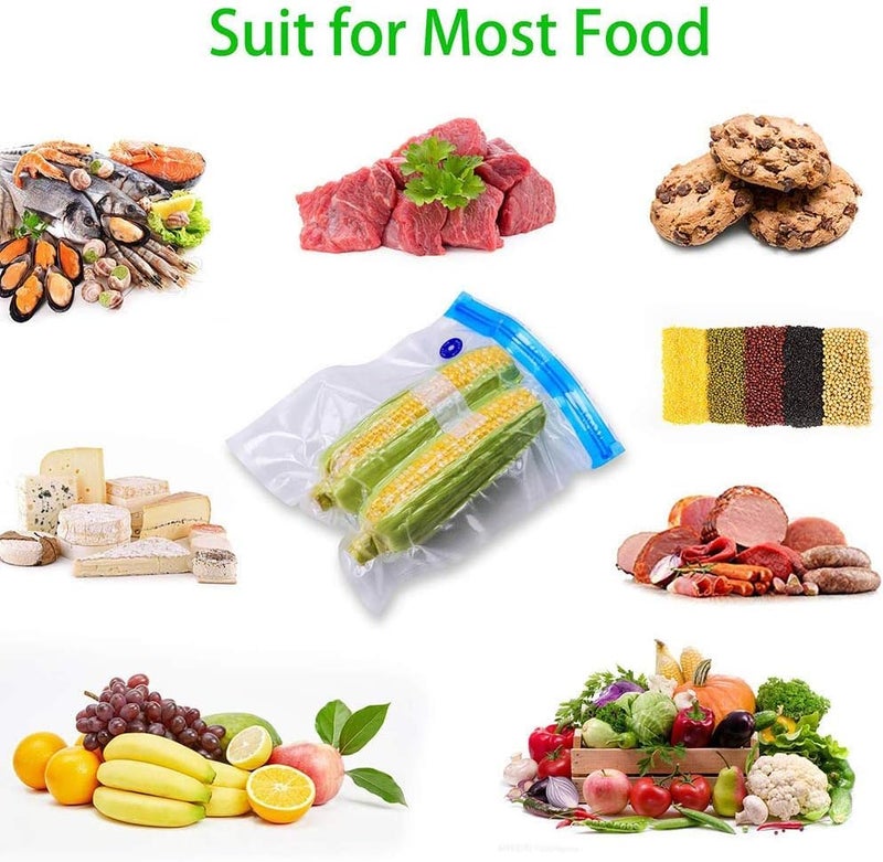 HaRvic HaRvic 3 pcs Vacuum Sealer Zipper Bags Sous Vide bags for food BPA Free Reusable Resalable with Air Valve Double Layers Food Storage 21X22  - Image 2
