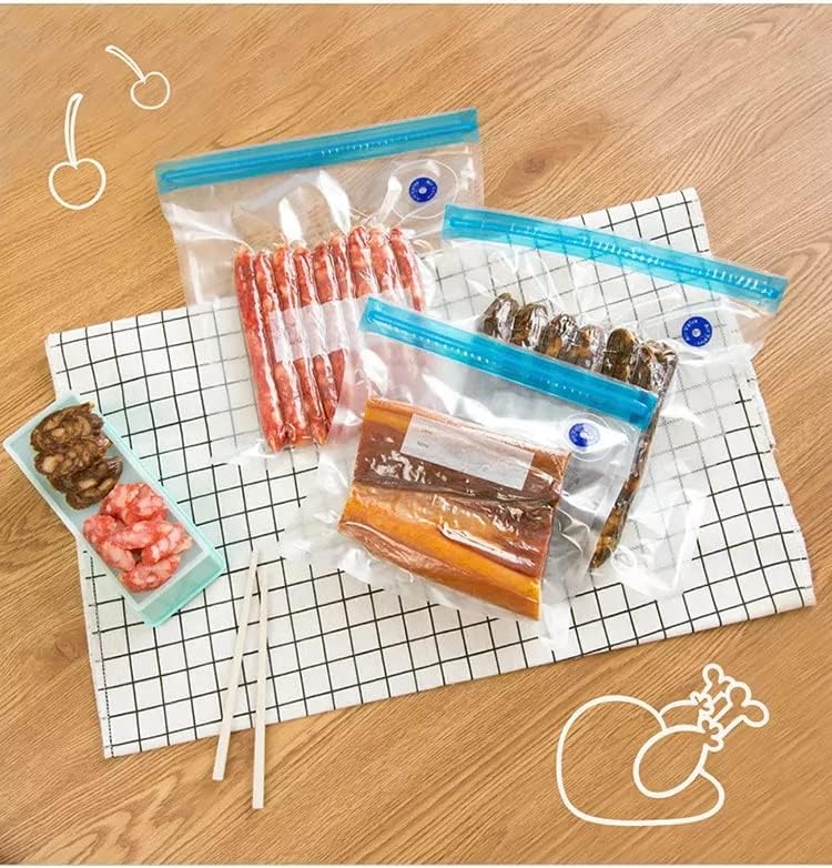 HaRvic HaRvic 3 pcs Vacuum Sealer Zipper Bags Sous Vide bags for food BPA Free Reusable Resalable with Air Valve Double Layers Food Storage 21X22  - Image 4