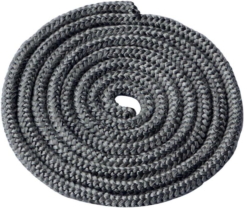 Protalwell Wood Stove Gasket (1/4" x 72" Rope), Wood Stove Door Gasket, Grey Color Fiberglass Gasket, Wood Stove Door Seal, 1/4 in High Temperature Resistant Wood Stove Gasket Rope - Image 1