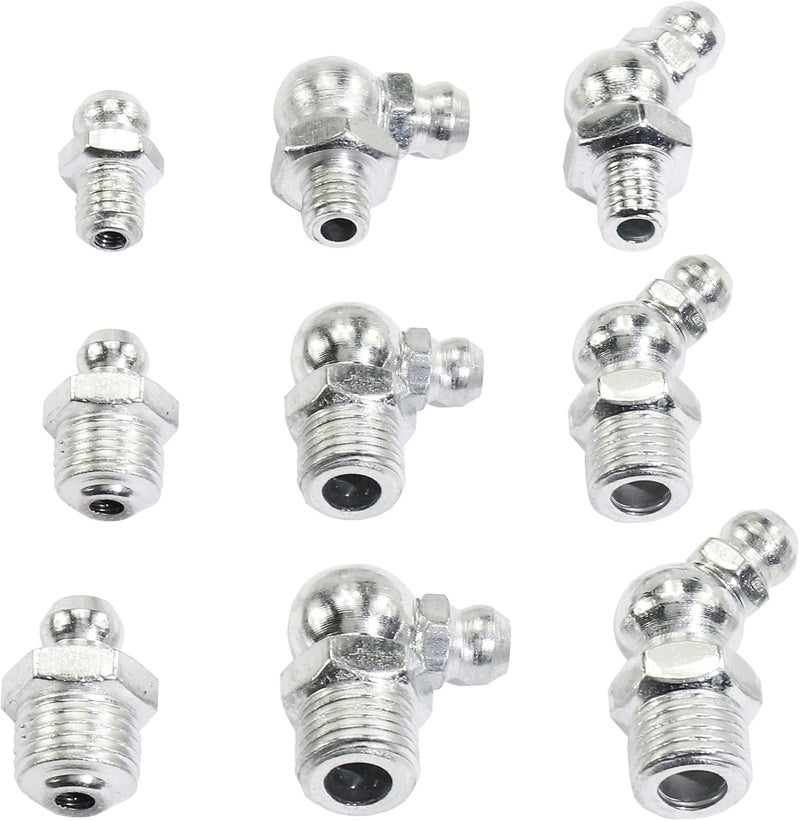 Taxutor 160-Pieces MM Metric Hydraulic Zerk Grease Fitting Assortment Set - M6 M8 M10 - Image 4