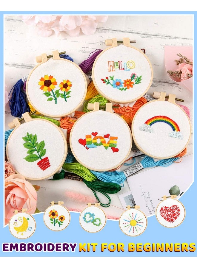 بليلي 10 قطع من أطقم التطريز المتقاطع للمبتدئين، أطقم التطريز المبتدئة للأطفال من سن 7 إلى 13 عامًا، تتضمن تعليمات، أطقم التطريز المتقاطع مع النمط، أطقم التطريز بالإبرة لمشاريع التطريز - Image 3