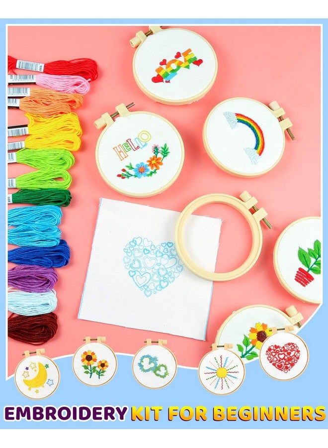 بليلي 10 قطع من أطقم التطريز المتقاطع للمبتدئين، أطقم التطريز المبتدئة للأطفال من سن 7 إلى 13 عامًا، تتضمن تعليمات، أطقم التطريز المتقاطع مع النمط، أطقم التطريز بالإبرة لمشاريع التطريز - Image 4