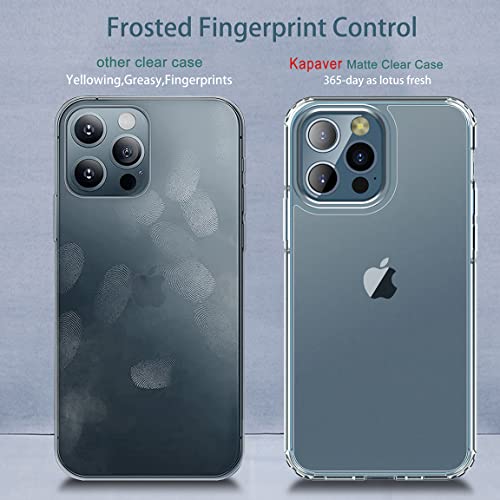 KAPAVER® for iPhone 13 Pro Back Case [Anti-Fingerprints ][Anti-Scratch] Frosted Translucent Shockproof Slim Cover 6.1 inches (Polycarbonate | Matte Clear)… - Image 2