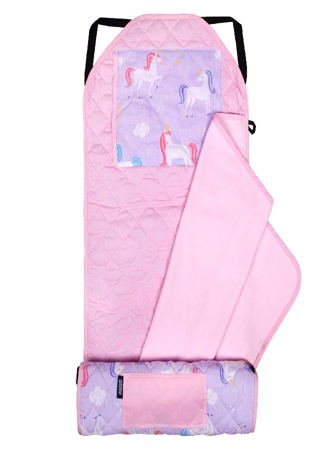 Wildkin Kids Modern Nap Mat with Reusable Pillow for Boys & Girls, Perfect for Elementary Sleeping Mat, Features Elastic Corner Straps, Soft Cotton Blend Materials Nap Mat for Kids (Unicorn) - Image 3