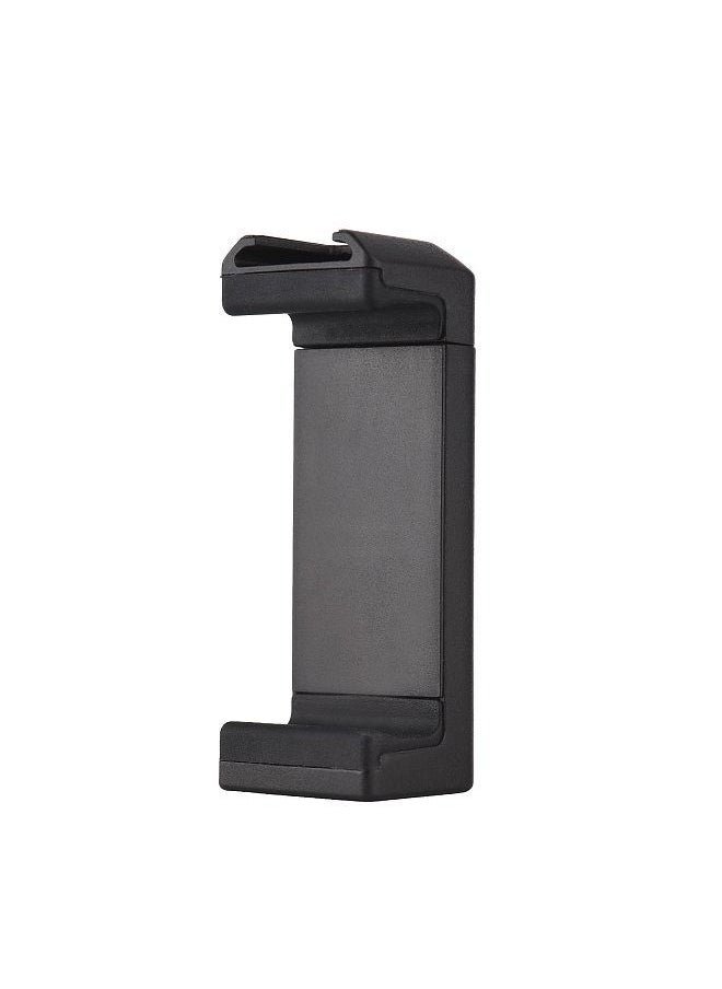 ANDOER - Andoer AD-05 Universal Phone Tripod Mount Smartphone Holder Clamp with Backside Folding Stand Cold Shoe Mount 1/4 Inch Thread for Smartphones Vlog Live Streaming Video Conference Online Teaching - Image 1