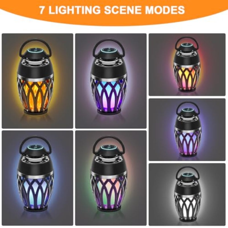 with Colorful Lights, Mens Gifts for Birthday, Portable Bluetooth Speaker, HD Stereo Sound, Torch Atmosphere Speaker Waterproof for Patio/Pool/Camping Cool Gadgets 2 Pack - Image 4