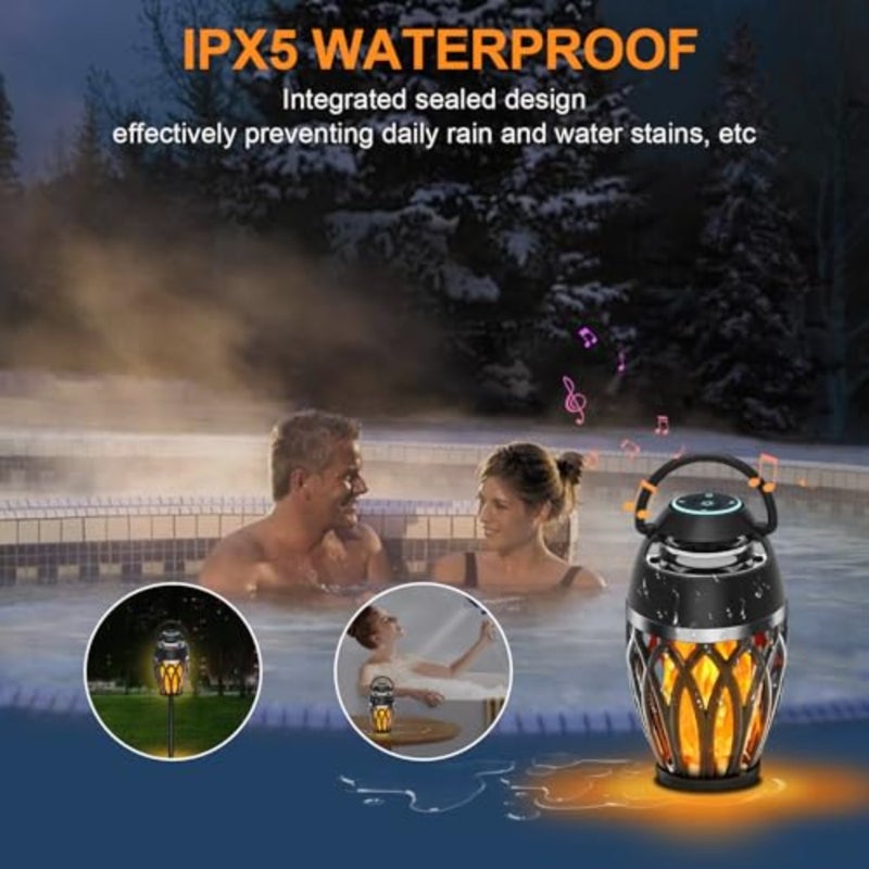 with Colorful Lights, Mens Gifts for Birthday, Portable Bluetooth Speaker, HD Stereo Sound, Torch Atmosphere Speaker Waterproof for Patio/Pool/Camping Cool Gadgets 2 Pack - Image 5