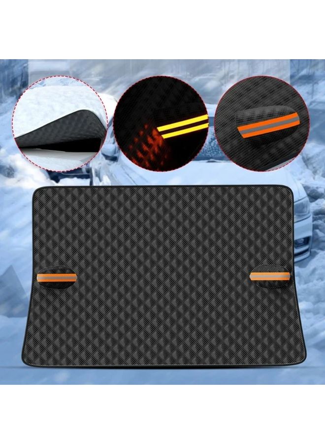 1Pc Magnetic Windshield Protector For Cars Aluminum Film Non Woven Material With 12 Magnets Snow Ice Resistant Easy Install Store Winter Sunshade Cover Vehicle Heat Shield One Size - Image 3