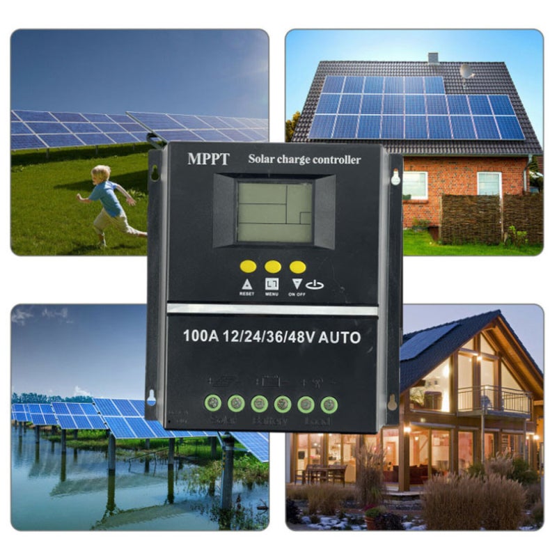 Solar MPPT Controller 60A: Large LCD Display - 7 Operation Modes Automatic Voltage Identification for Solar Panel Battery Systems - Image 2