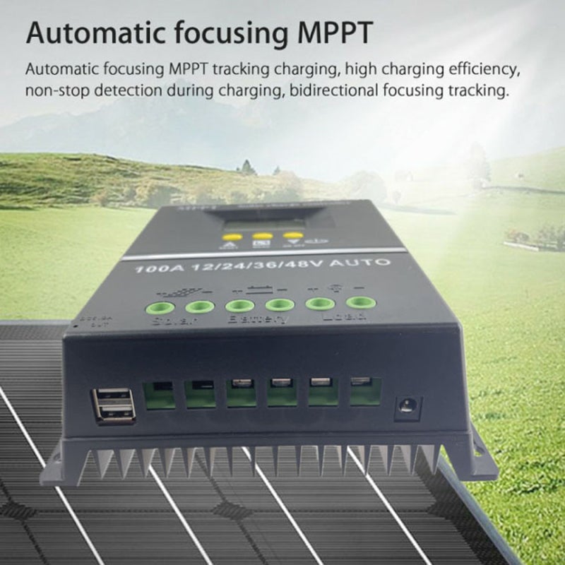 Solar MPPT Controller 60A: Large LCD Display - 7 Operation Modes Automatic Voltage Identification for Solar Panel Battery Systems - Image 3