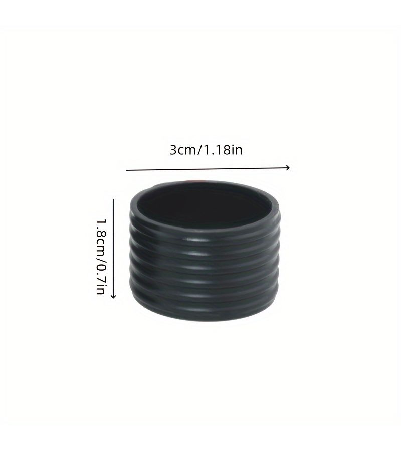 9 Pcs Black Anti Slip Grip Rings Sports Accessories For Tennis Badminton Table Tennis Baseball Bat Textured Surface Strength Enhancer - Image 1