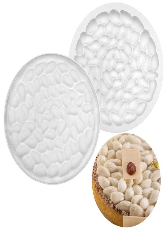 mostsom Silicone Molds Almond Chocolate Mold Candy Molds for Baking Sweet Treats,Cake Handmade Soap Candles for Christmas Party, Home Baking (Almonds F1_8x8x0.8 inch) - Image 1